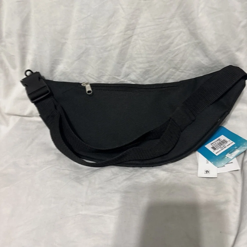 Disney Mickey and Minnie Mouse‎ Peeking Fanny Pack Black Pouch Bag NWT